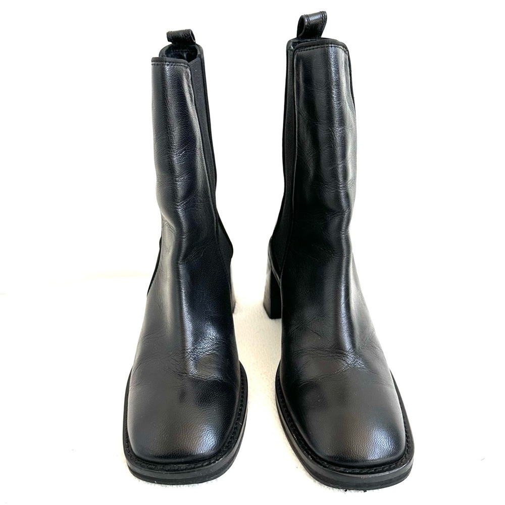 ASOS DESIGN Runaway leather chelsea boots Black Slip On Woman's - Picture 5 of 12